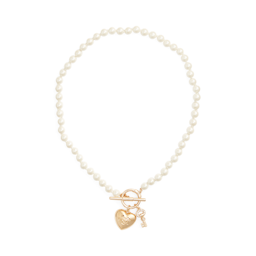 Collier pendentif cœur clé avec perles - Lauren Ralph Lauren - Modalova