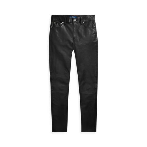 Pantalon skinny à 5 poches en cuir - Polo Ralph Lauren - Modalova