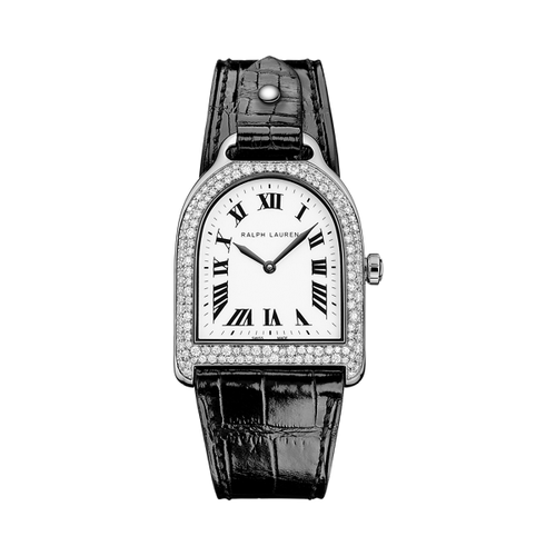Petite montre Steel & Diamond Stirrup - Ralph Lauren - Modalova