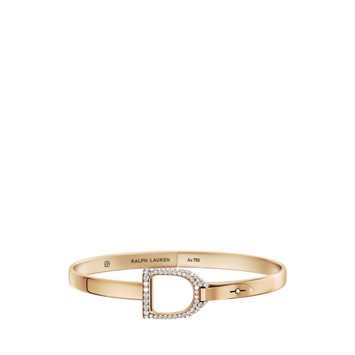 Bracelet jonc étrier en or rose pavé - Ralph Lauren - Modalova