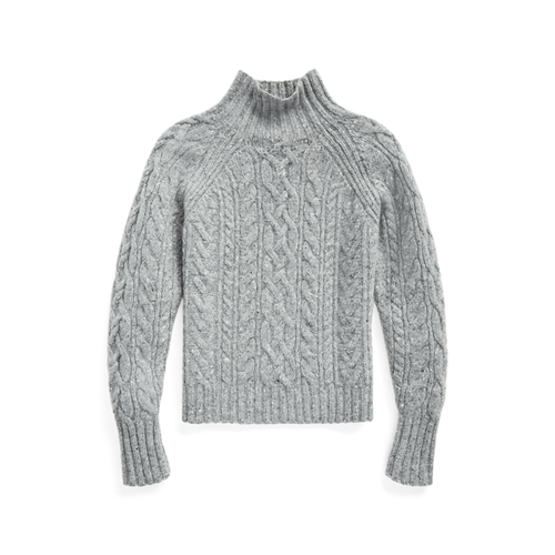 Pull col roulé en tricot d'Aran en laine - Polo Ralph Lauren - Modalova