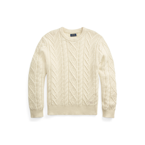 Pull tricot d'Aran laine et cachemire - Polo Ralph Lauren - Modalova