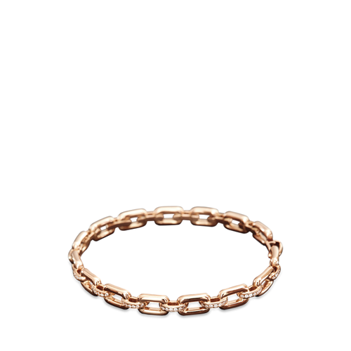 Petit bracelet jonc en or rose semi-pavé - Ralph Lauren - Modalova
