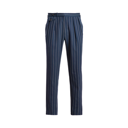 Pantalon de costume plissé en sergé rayé - Polo Ralph Lauren - Modalova