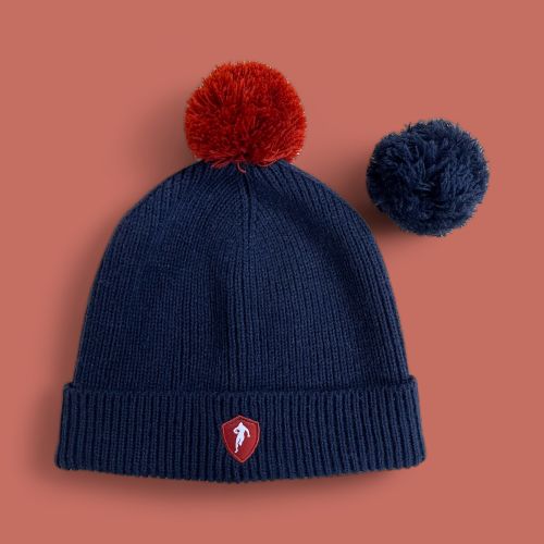 Bonnet pompon amovible marine - Ruckfield - Modalova