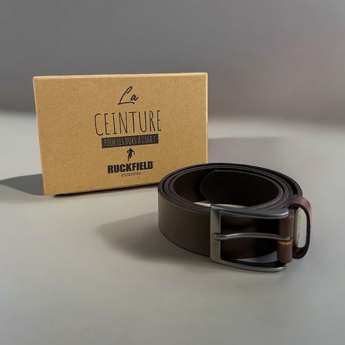 Ceinture en cuir cognac et porte-clé - Ruckfield - Modalova