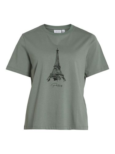 En Coton À Imprimé Sur Le Devant T-shirt - Vila - Modalova