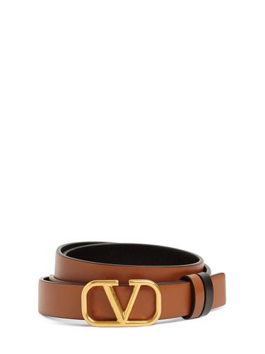 Ceinture Réversible En Cuir V Logo 2 Cm - VALENTINO GARAVANI - Modalova