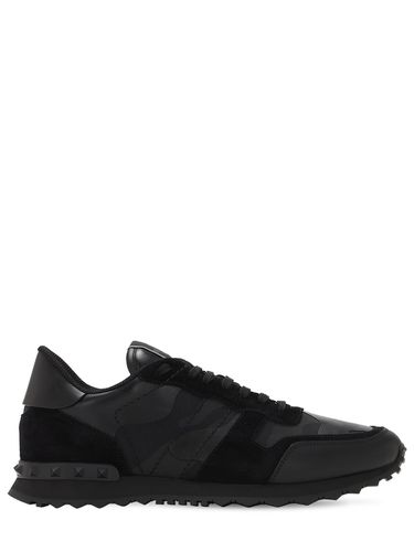 Sneakers En Toile Et Cuir Rock Runner - VALENTINO GARAVANI - Modalova