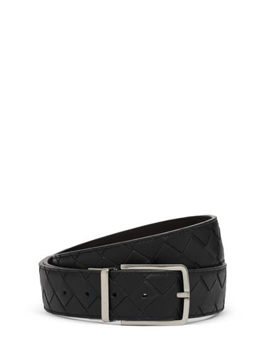 Ceinture Réversible En Cuir Intreccio 3,5 Cm - BOTTEGA VENETA - Modalova