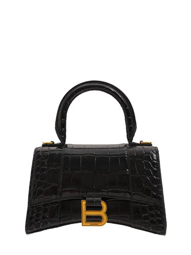 Sac Xs En Cuir Embossé Crocodile Hourglass - BALENCIAGA - Modalova