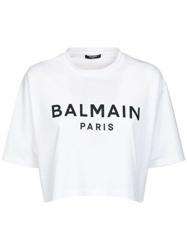 T-shirt Court En Jersey De Coton À Logo - BALMAIN - Modalova