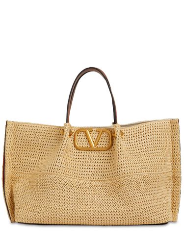 Sac Cabas Moyen En Viscose Et Cuir Vlogo - VALENTINO GARAVANI - Modalova