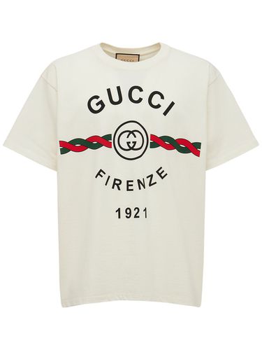 T-shirt Oversize En Jersey De Coton - GUCCI - Modalova