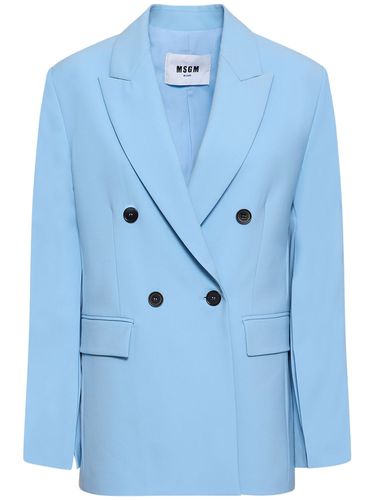 Blazer En Laine Stretch - MSGM - Modalova