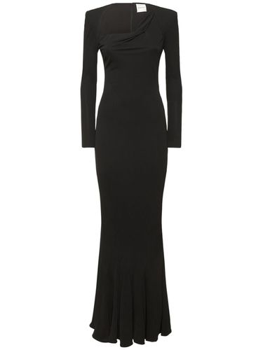 Robe Longue En Jersey Détail Plissé - ROLAND MOURET - Modalova