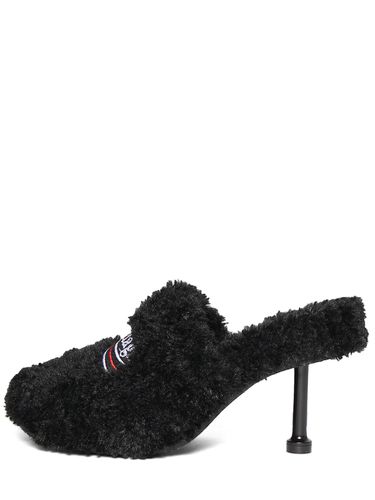 Mules En Faux Shearling Furry 80 Mm - BALENCIAGA - Modalova