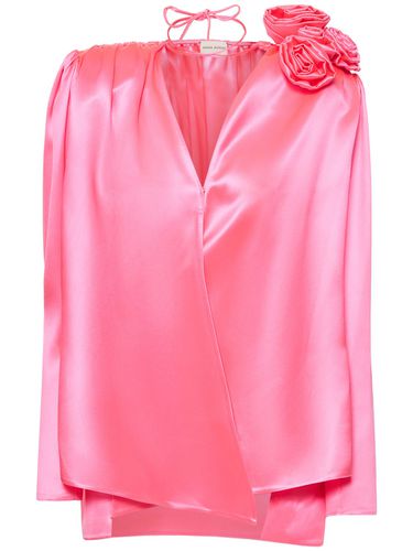 Blouse En Satin De Soie Col En V - MAGDA BUTRYM - Modalova