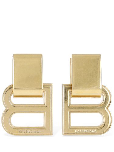 Boucles D'oreilles En Laiton Hourglass - BALENCIAGA - Modalova