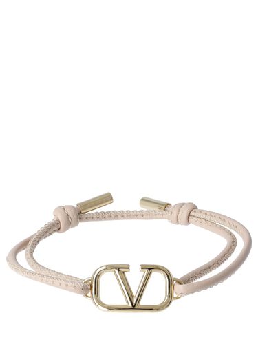 Bracelet À Coulisse En Cuir V Logo - VALENTINO GARAVANI - Modalova