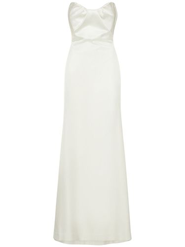 Robe Longue En Crêpe De Soie Satinée - ROLAND MOURET - Modalova