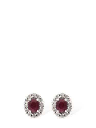 Boucles D'oreilles En Rubis Et Diamants 18 K Regal - BLISS - Modalova