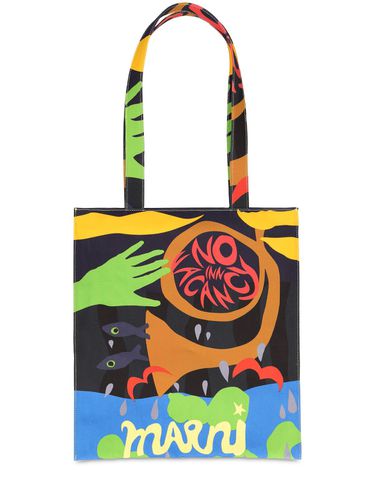 Tote Bag En Toile - MARNI - Modalova