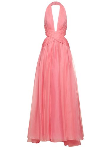 Robe En Organza Col En V Profond - ZUHAIR MURAD - Modalova