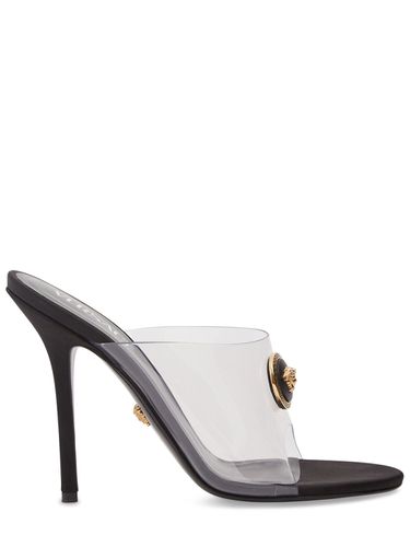 Mules En Plexiglas Et Satin 110 Mm - VERSACE - Modalova