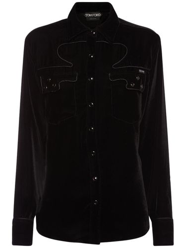 Chemise Relaxed En Velours - TOM FORD - Modalova