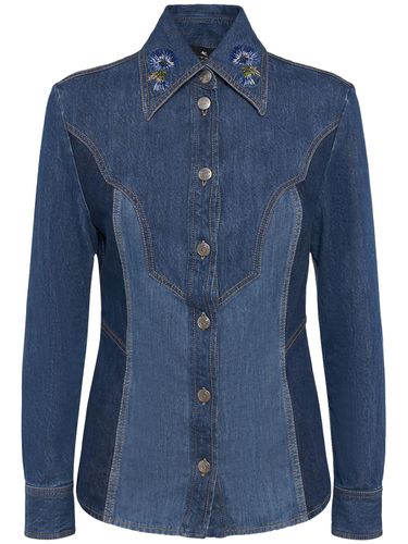 Chemise Western En Denim - ETRO - Modalova