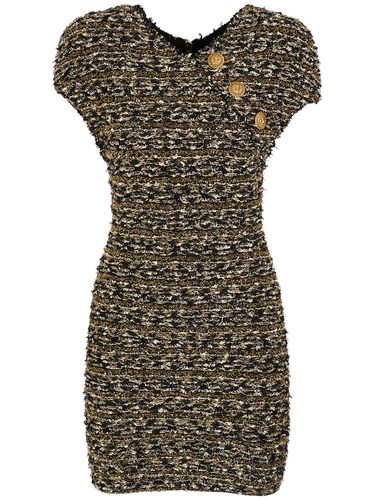 Robe Courte En Tweed Et Lurex - BALMAIN - Modalova