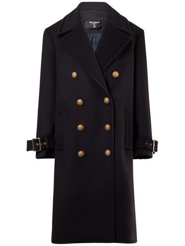 Manteau Oversize En Laine À Double Boutonnage - BALMAIN - Modalova