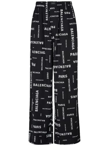 Pantalon En Popeline De Viscose Paris - BALENCIAGA - Modalova