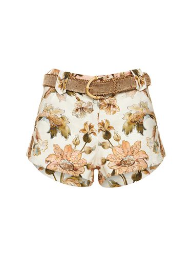 Short En Lin Imprimé Floral Chintz - ZIMMERMANN - Modalova