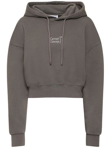 Sweat Court En Coton Imprimé Logo À Capuche Sariah - CANNARI CONCEPT - Modalova