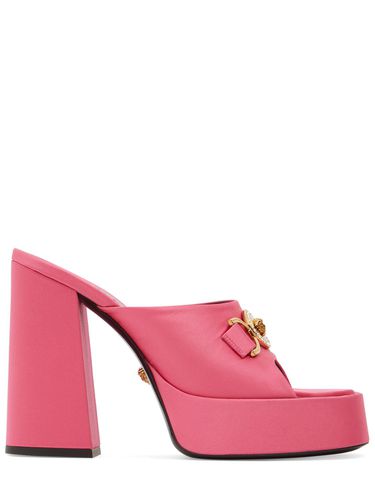 Mules En Satin 120 Mm - VERSACE - Modalova