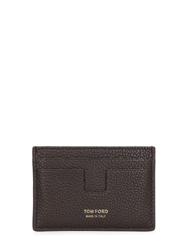 Porte-cartes En Cuir Grainé Souple - TOM FORD - Modalova