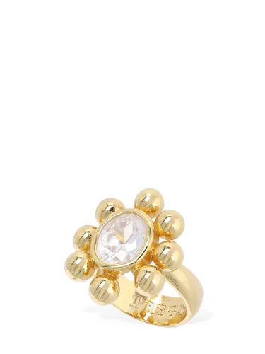 Bague Fleur Avec Cristal - TIMELESS PEARLY - Modalova