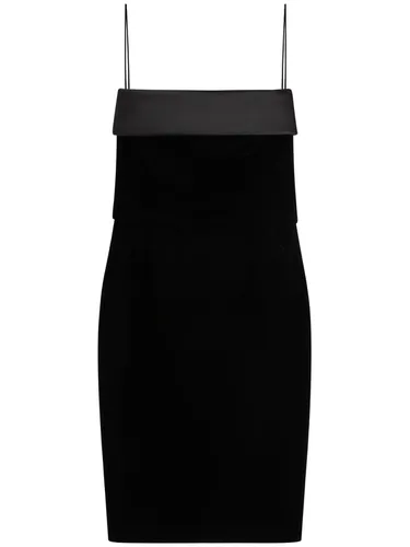 Robe Bustier Mi-longue En Viscose Mélangée - SAINT LAURENT - Modalova