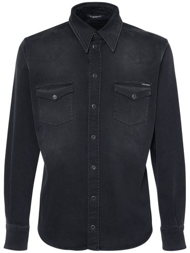 Chemise En Denim Délavé - DOLCE & GABBANA - Modalova