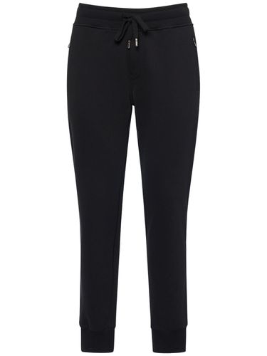 Pantalon En Jersey De Coton Avec Plaque Logo - DOLCE & GABBANA - Modalova