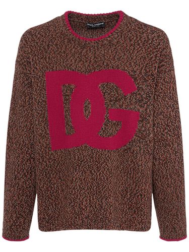 Pull-over En Laine Mélangée À Logo - DOLCE & GABBANA - Modalova