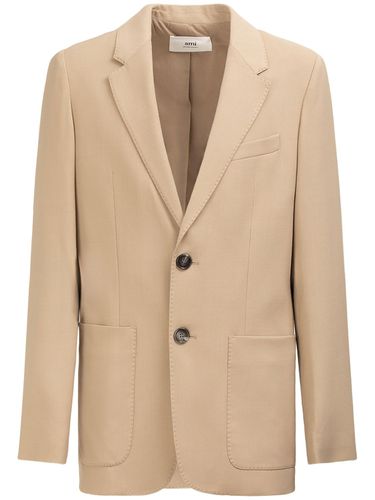 Blazer En Viscose Mélangée À Boutonnage Simple - AMI PARIS - Modalova