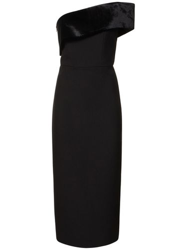 Robe Mi-longue Asymétrique En Cady Stretch - ROLAND MOURET - Modalova