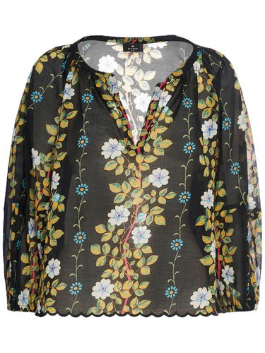 Chemise À Manches 3/4 En Coton Imprimé - ETRO - Modalova