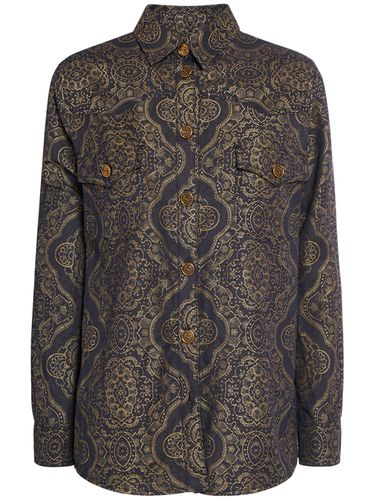 Chemise À Manches Longues En Lin Et Coton Imprimé - ETRO - Modalova