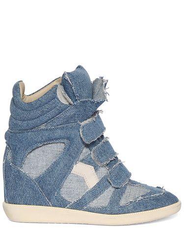 Sneakers En Denim Et Mesh Bekett 90 Mm - ISABEL MARANT - Modalova