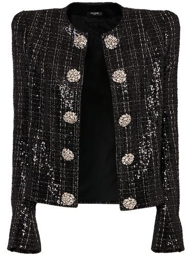 Veste En Tweed Pailleté - BALMAIN - Modalova