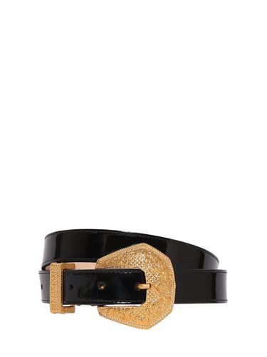 Ceinture En Cuir Verni Western 2,5 Cm - BALMAIN - Modalova